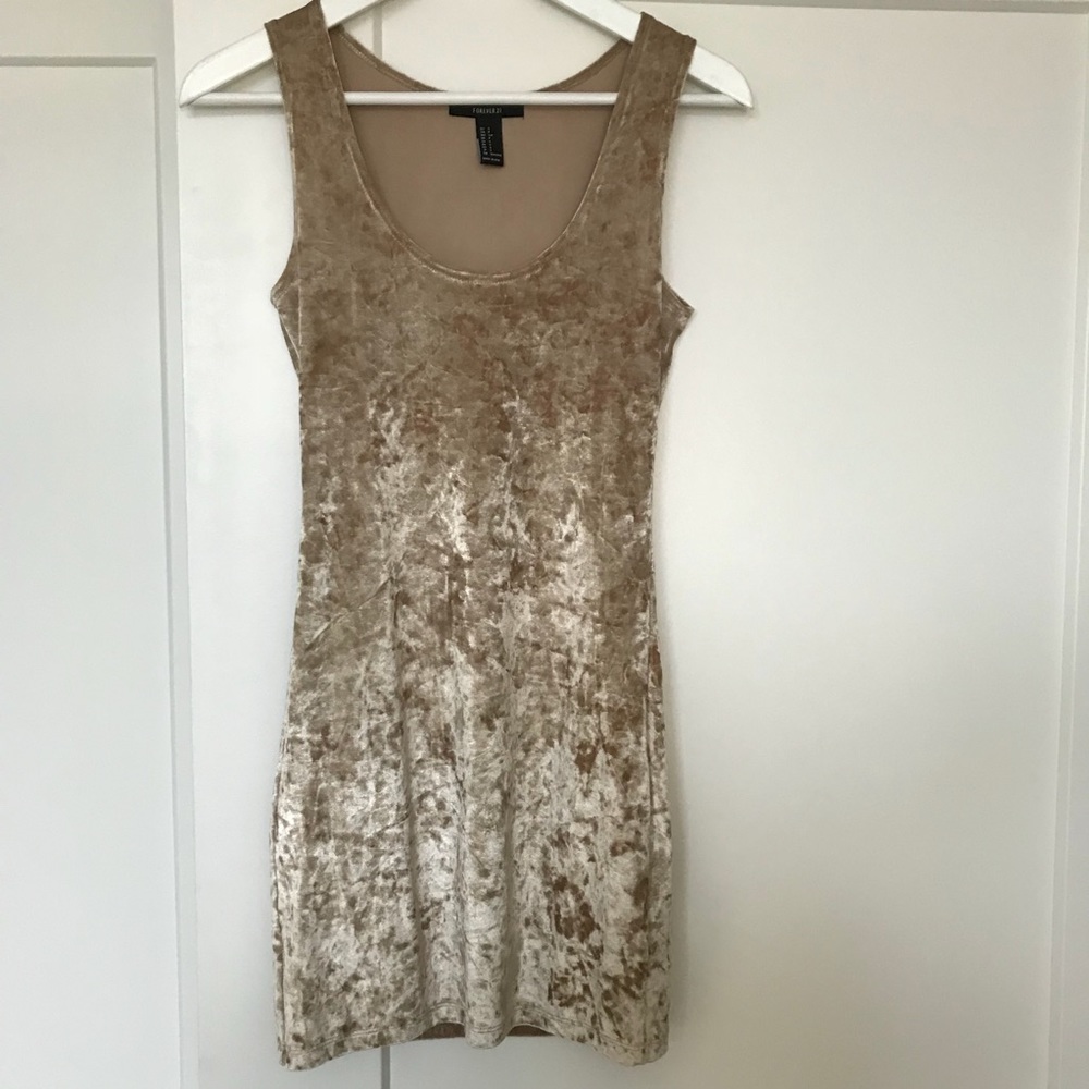 Gold Velvet Mini Dress! - Picture 5 of 5